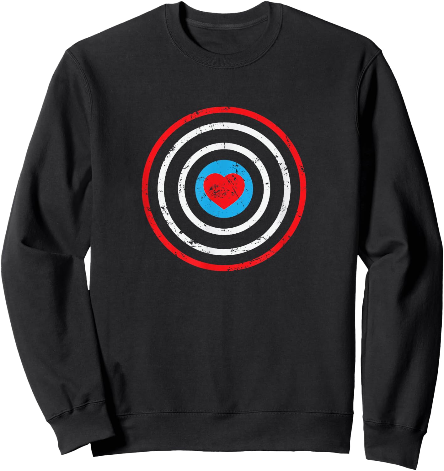 Zielscheibe mit Herz Bogenschießen Sweatshirt - Sweatshirt | Black