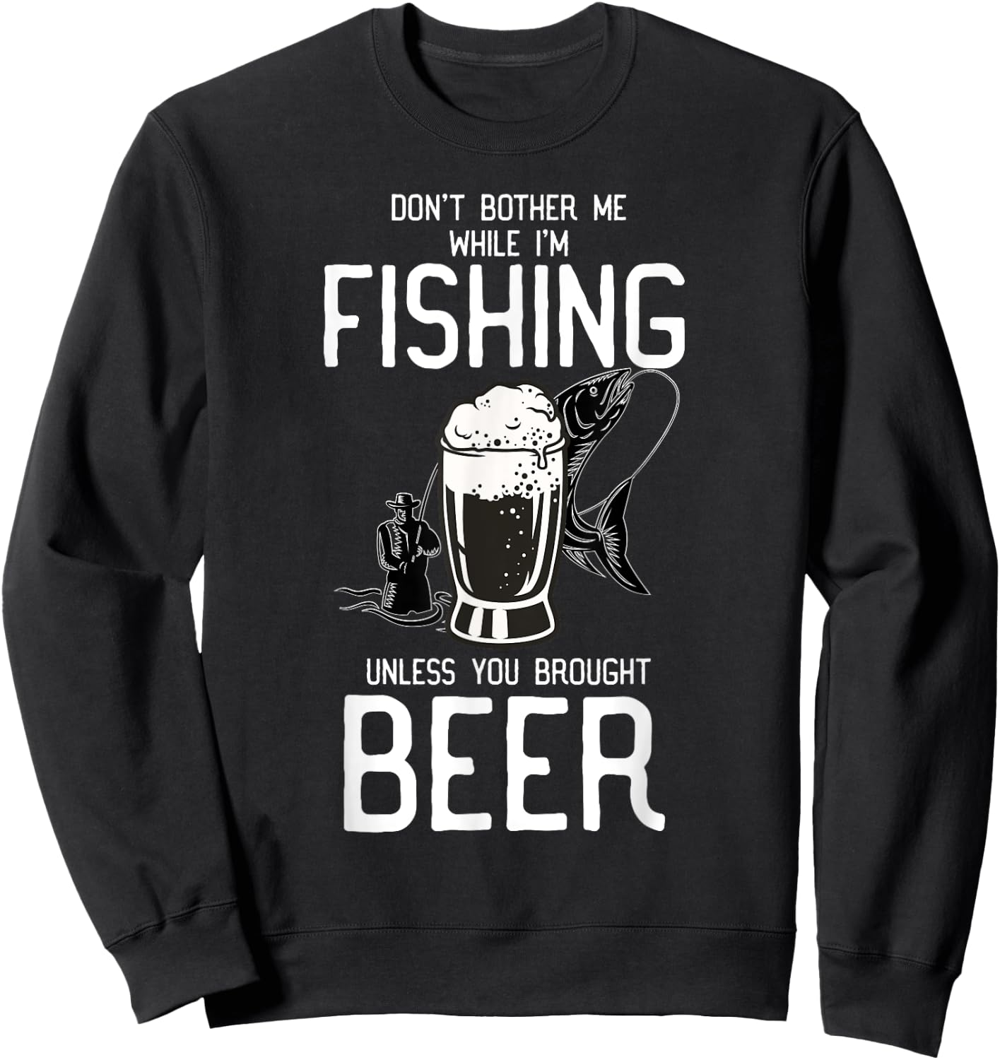 Beer Fishing Sweatshirt - Sweatshirt | Black