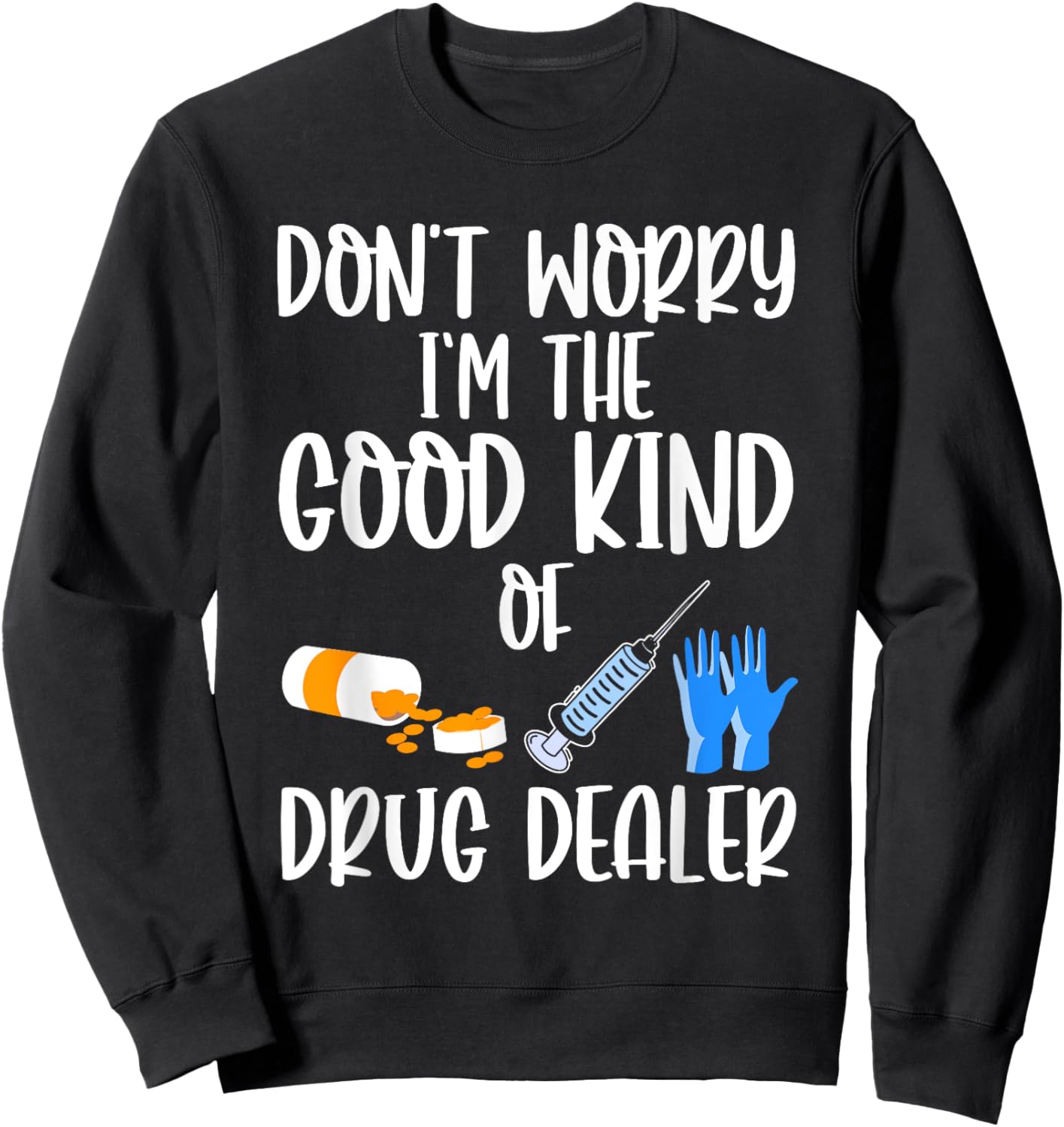Medication Aide Med Aide Funny Pharmacy Technicians Sweatshirt - Sweatshirt | Black
