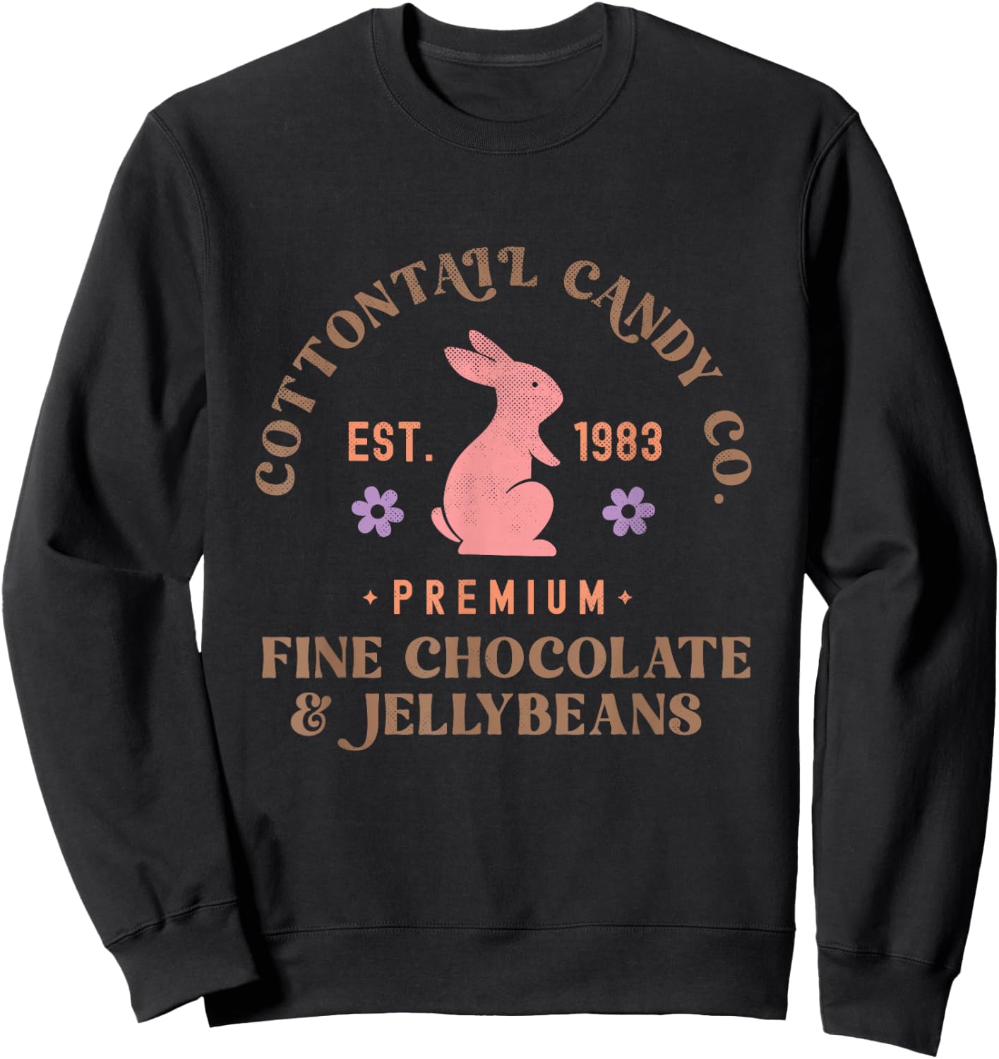 Cottontail Candy Co. Funny Easter Sweatshirt - Sweatshirt | Black