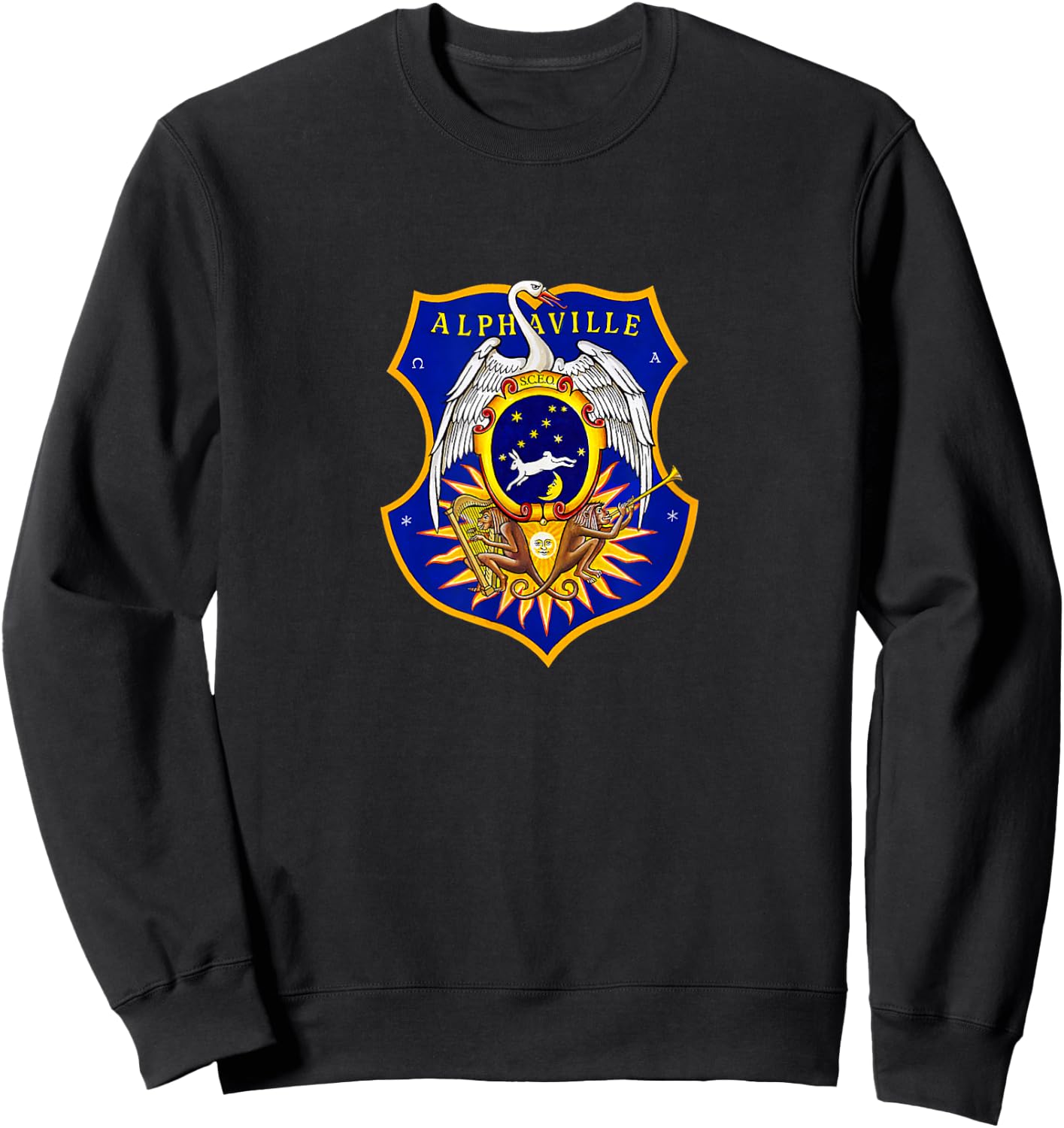 AV Swan Logo Sweatshirt - Sweatshirt | Black