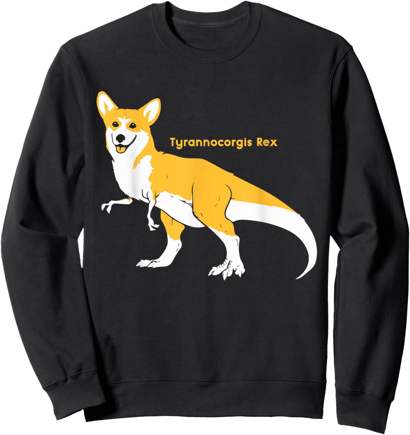 Funny 'Tyrannocorgis Rex' Corgi Dog Lover Women Girls Kids Sweatshirt - Sweatshirt | Black