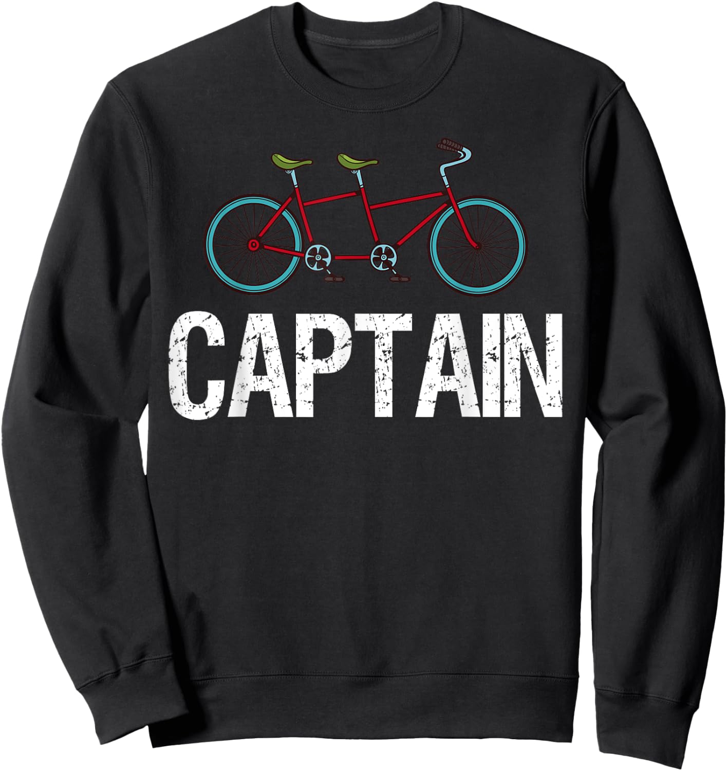 Tandem Bike Captain Gifts Bicycle Cycling Sweatshirt - Sweatshirt | Black