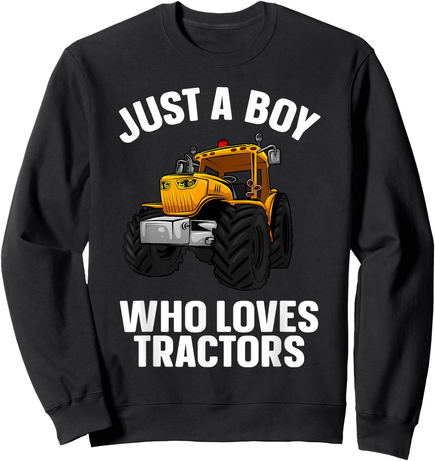 Funny Tractor Design Boys Farm Vehicle Tractor Lover Sweatshirt - Sweatshirt | Black