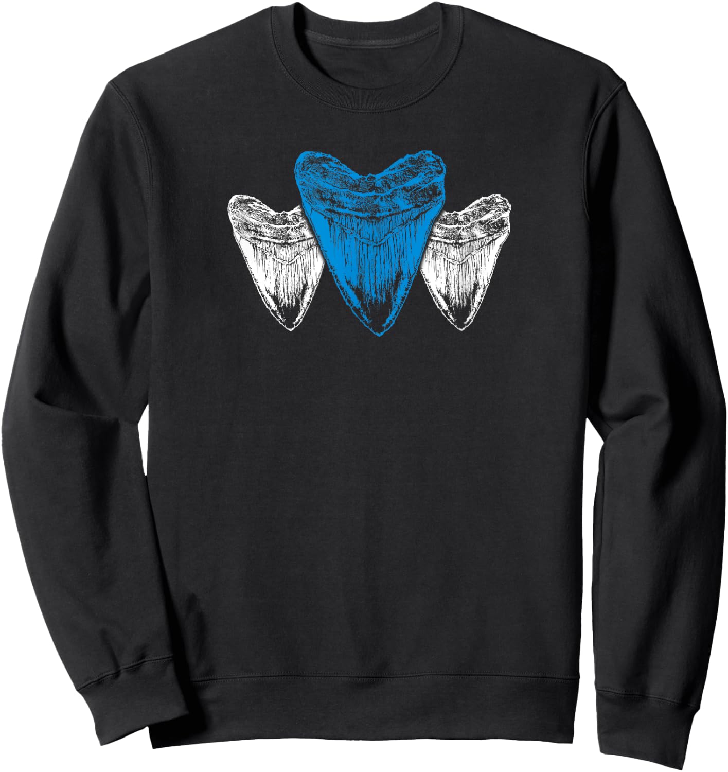 Megalodon fossil teeth Sweatshirt - Sweatshirt | Black