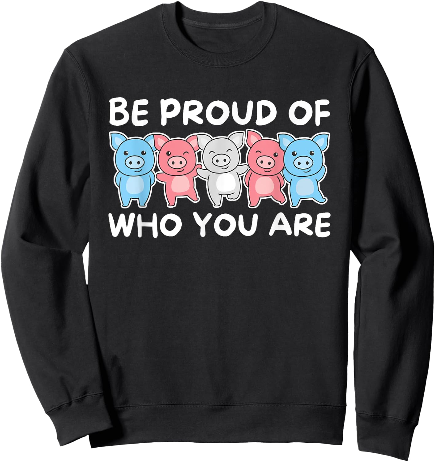 Transgender Flag Gay Pride Lgbtq Pig Sweatshirt - Sweatshirt | Black