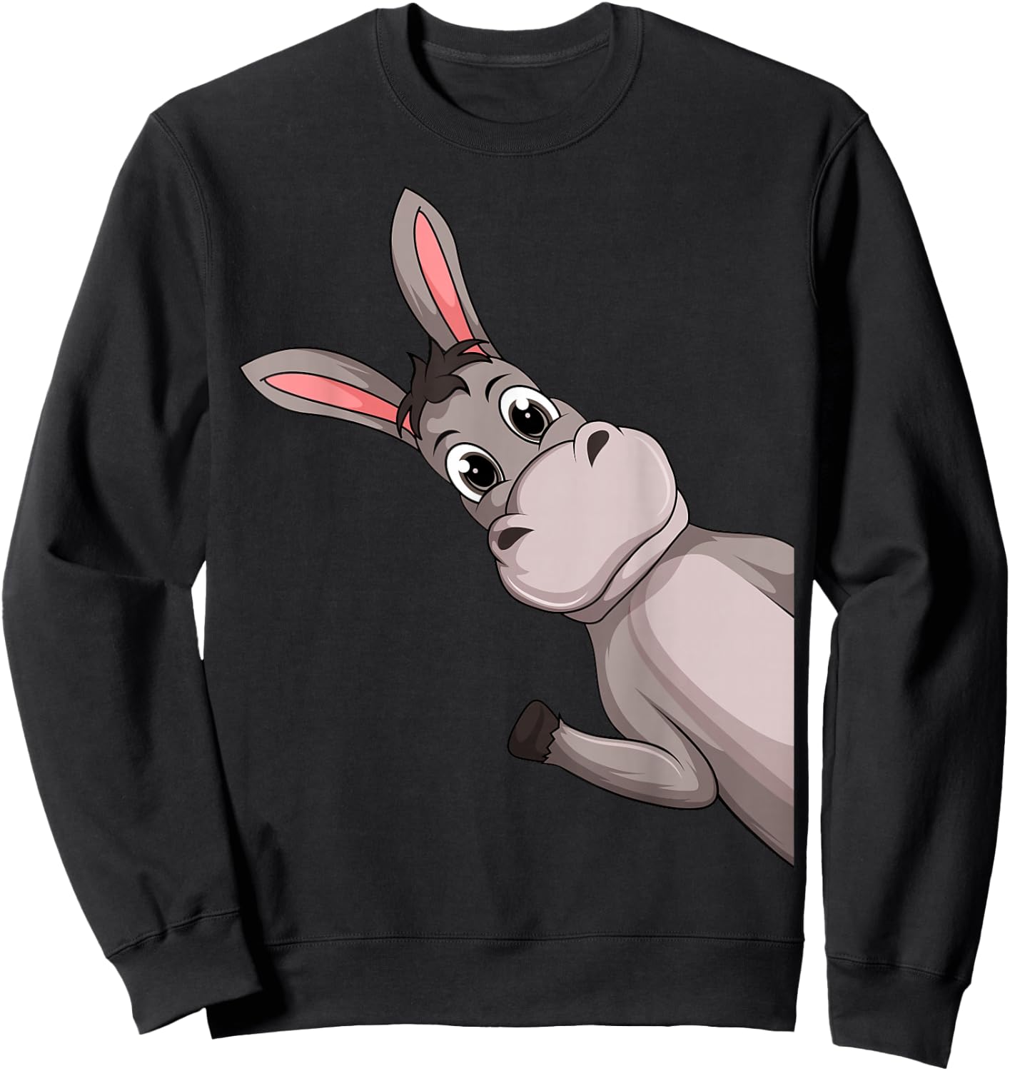 Esel Kinder Jungen Mädchen Sweatshirt - Sweatshirt | Black