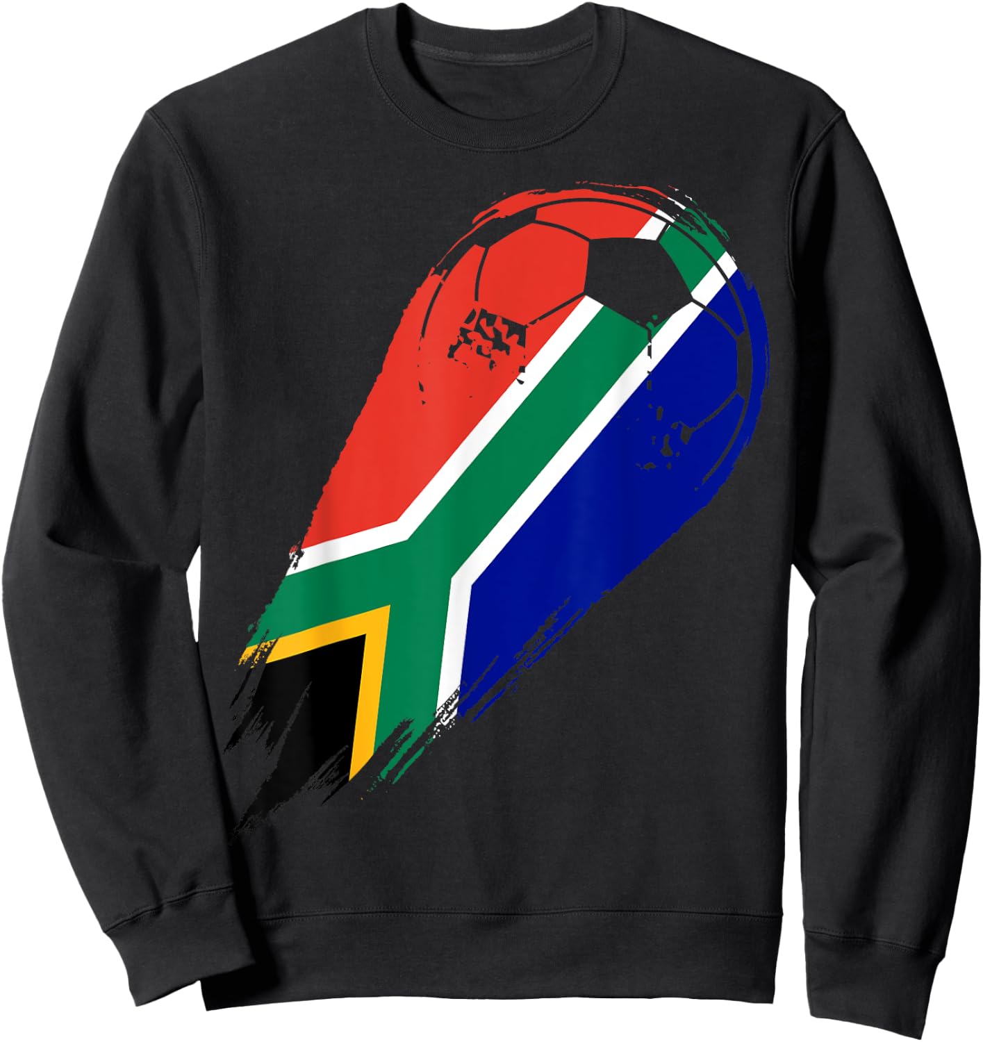 Soccer with country flag of South Africa Sweatshirt - Sweatshirt | Black