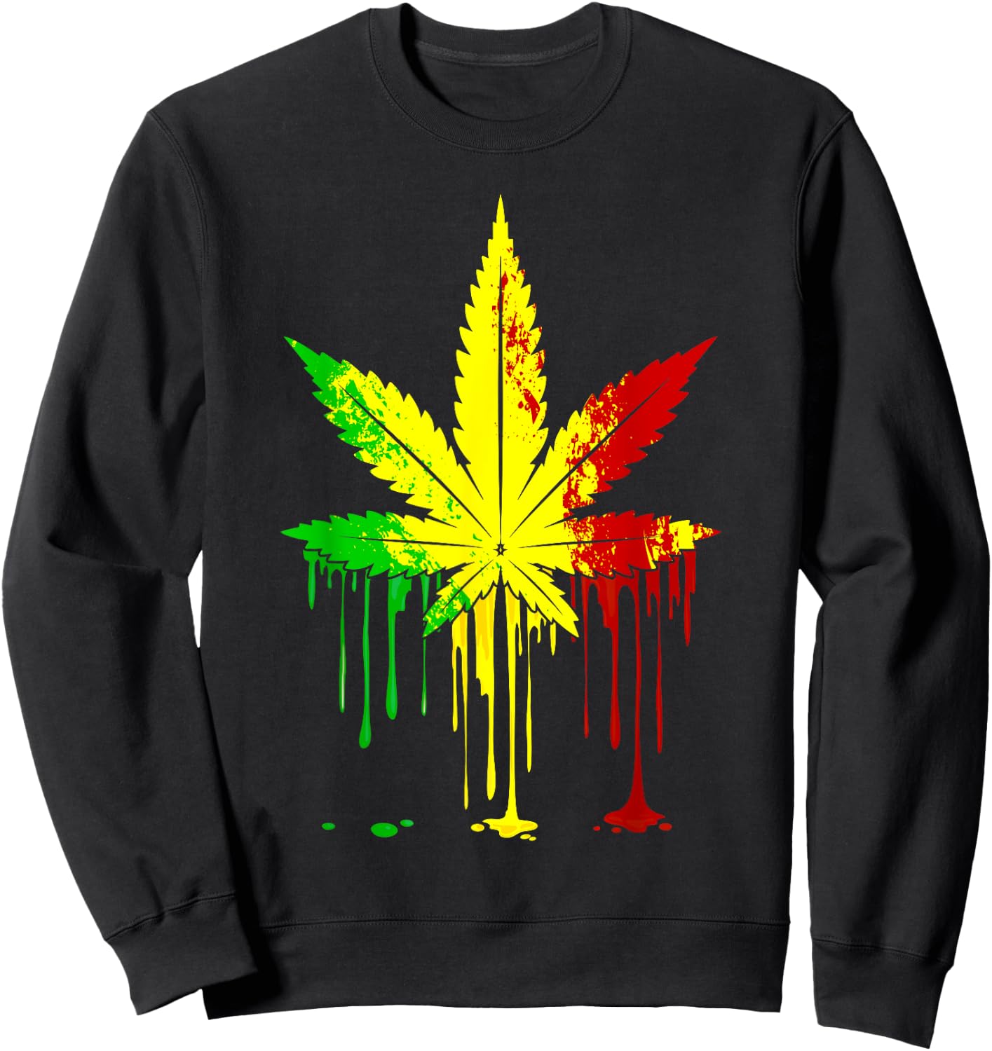 Weed Smoking Cat Kawaii Funny Marijuana Cannabis Stoner Sweatshirt - Sweatshirt | Black