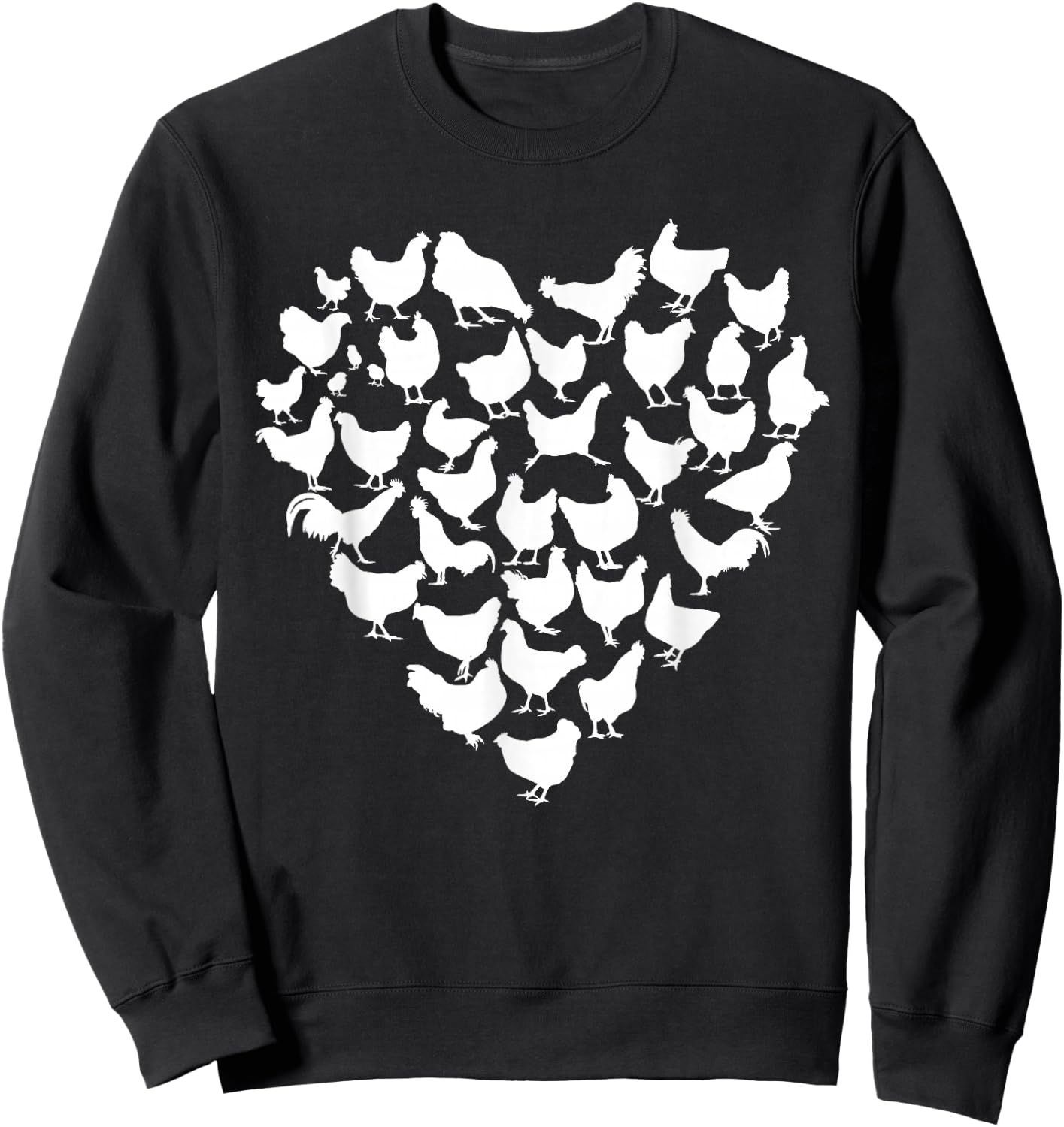 chicken Love for Farmer raising chickens farm Sweatshirt - Sweatshirt | Black