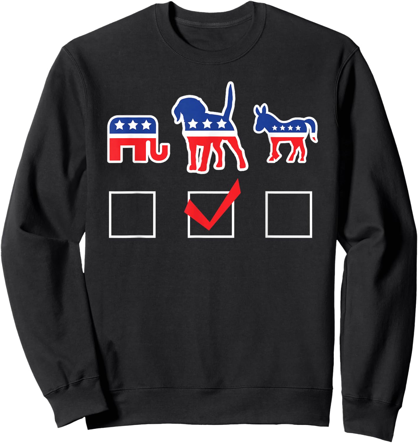 I'm voting puppy party funny dog person political Sweatshirt - Sweatshirt | Black