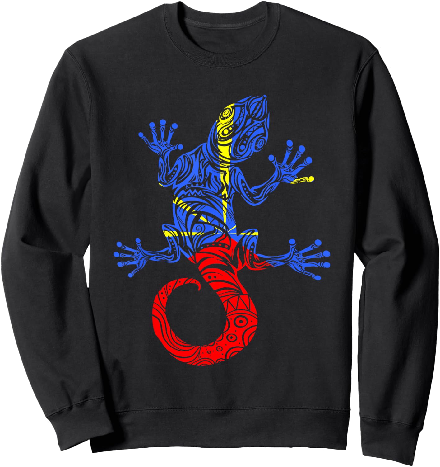 Margouillat Reunionnais Flag Reunion Island , Black, S Sweatshirt - Sweatshirt | Black