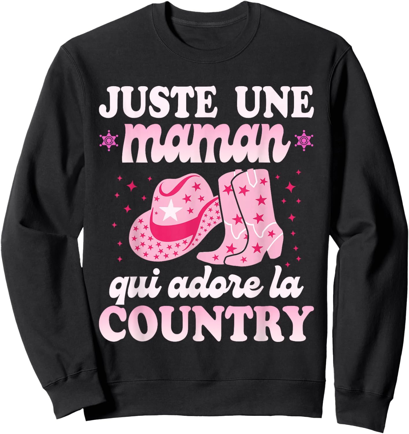 Western Woman Mom Dance Country , Black, S Sweatshirt - Sweatshirt | Black