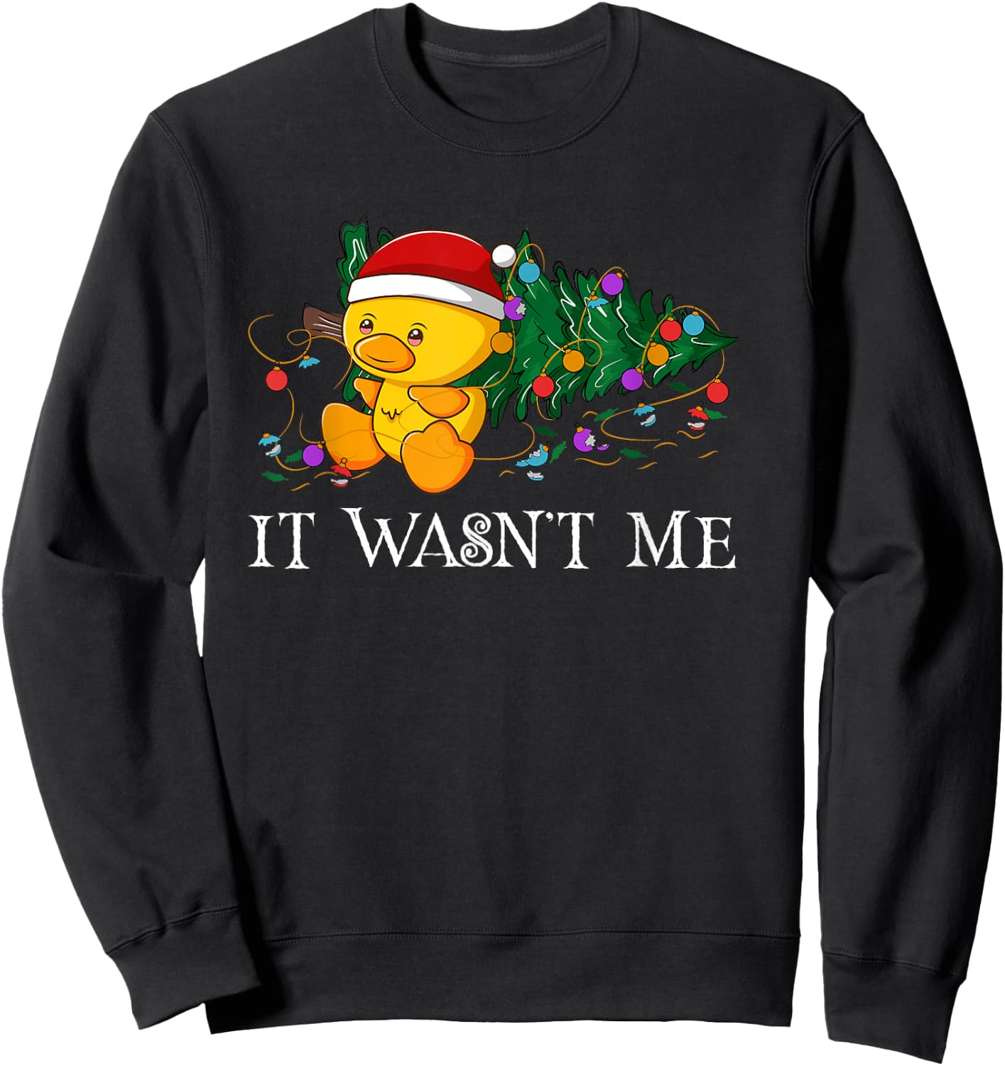 Rubber Duck Christmas Gifts for Family Xmas Rubber Duck - -Adults/Kids - Black - Short Sleeve - U-Neck - Small - Classic Fit - Modern - Cartoon - Christmas - Casual - SHIRT Sweatshirt - Sweatshirt | Black