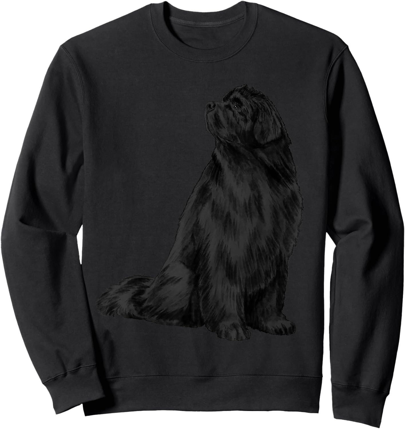 Newfoundland Dog Gifts Sitting Newfie Dog Newfoundland Sweatshirt - Sweatshirt | Black