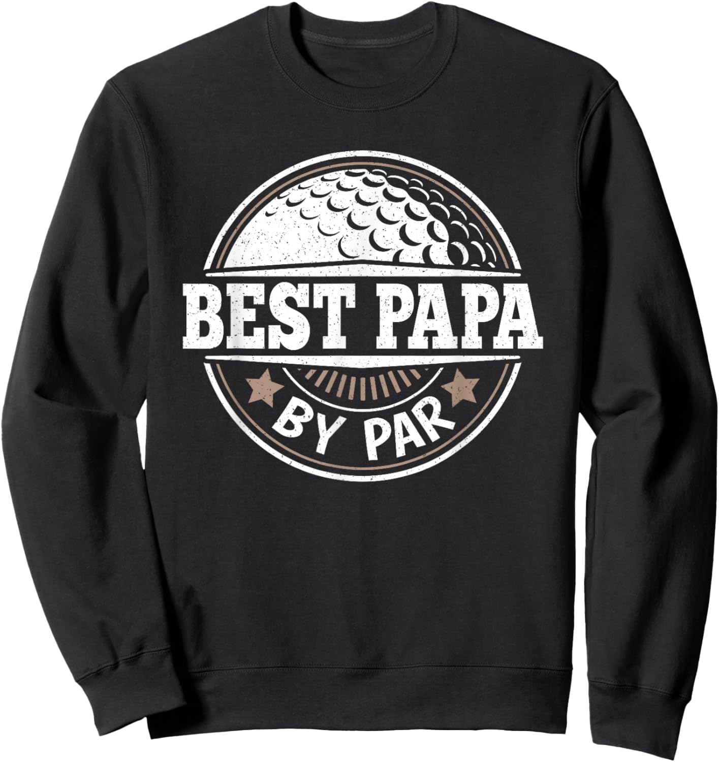 Best Papa By Par Vintage Golf Player Dad Fathers Day Men Sweatshirt - Sweatshirt | Black