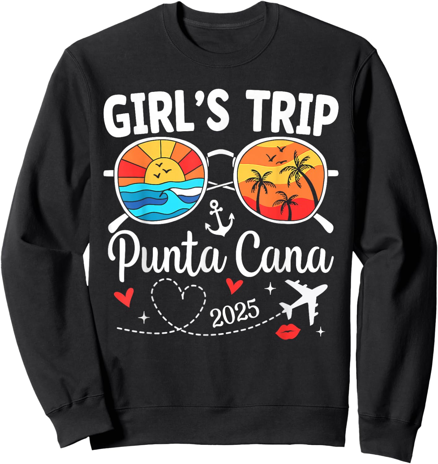 Girls Trip Punta Cana 2025 Girls Weekend Summer Vacation Sweatshirt - Sweatshirt | Black