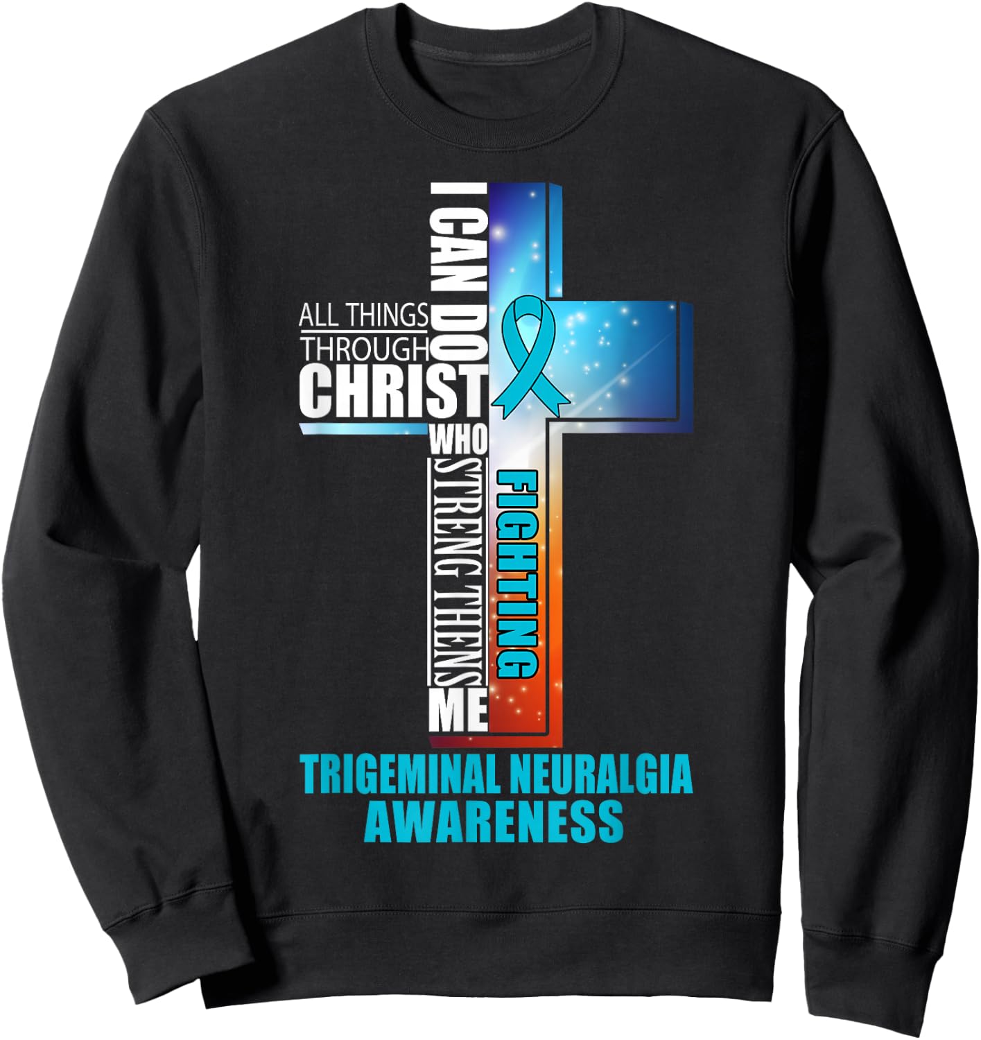 Trigeminal Neuralgia Warrior Awareness Shirt Men Sweatshirt - Sweatshirt | Black