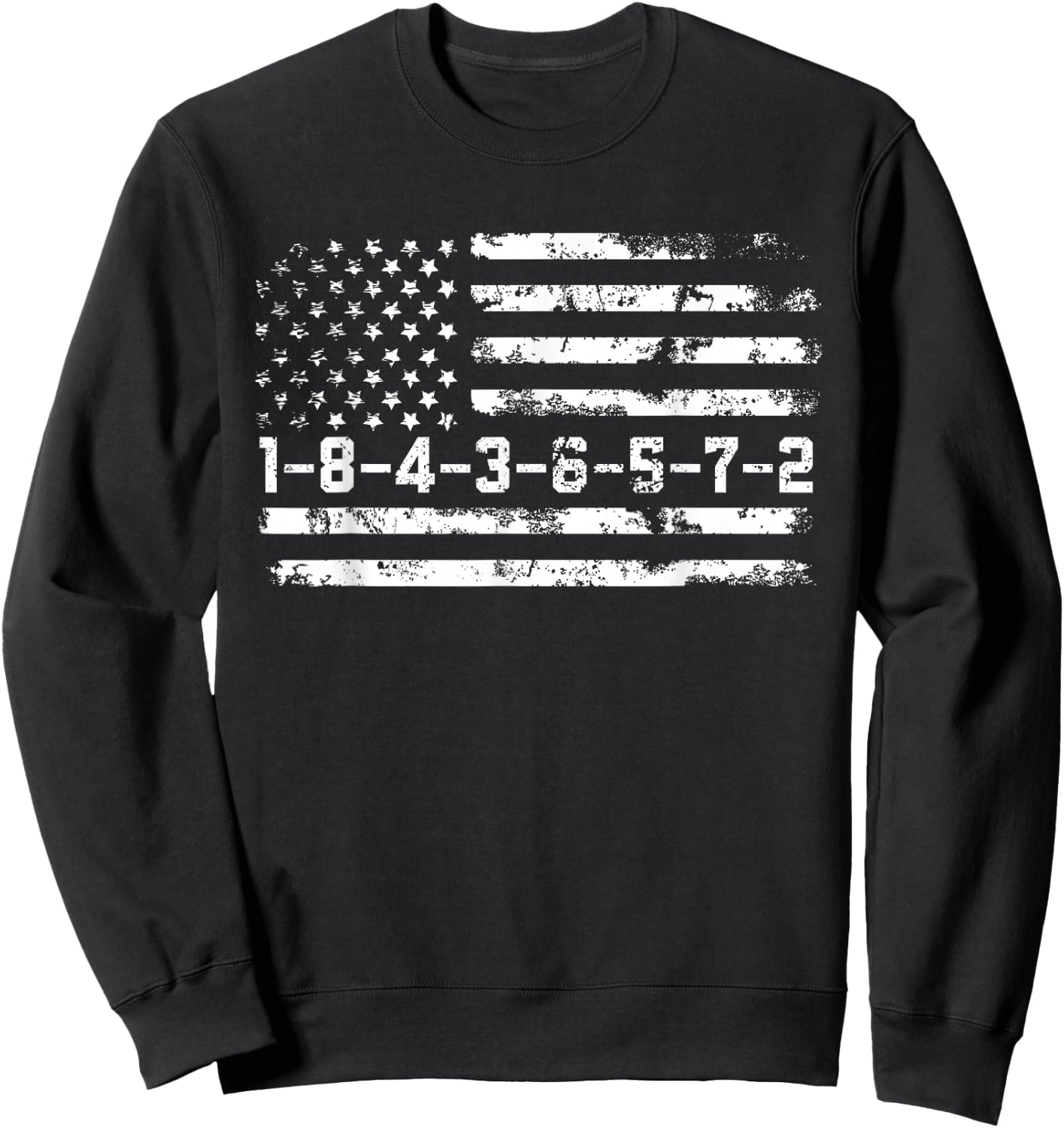 1-8-4-3-6-5-7-2 Firing Order Small Block Engine V8 Sweatshirt - Sweatshirt | Black