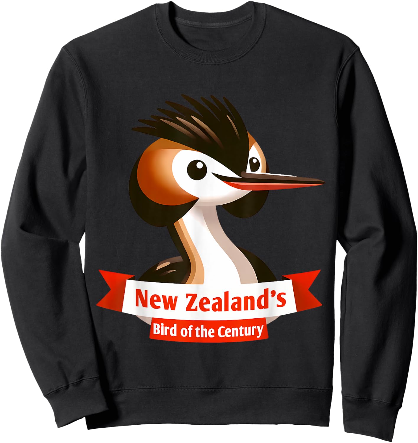 Puteketeke New Zealand's Bird of the Century Sweatshirt - Sweatshirt | Black