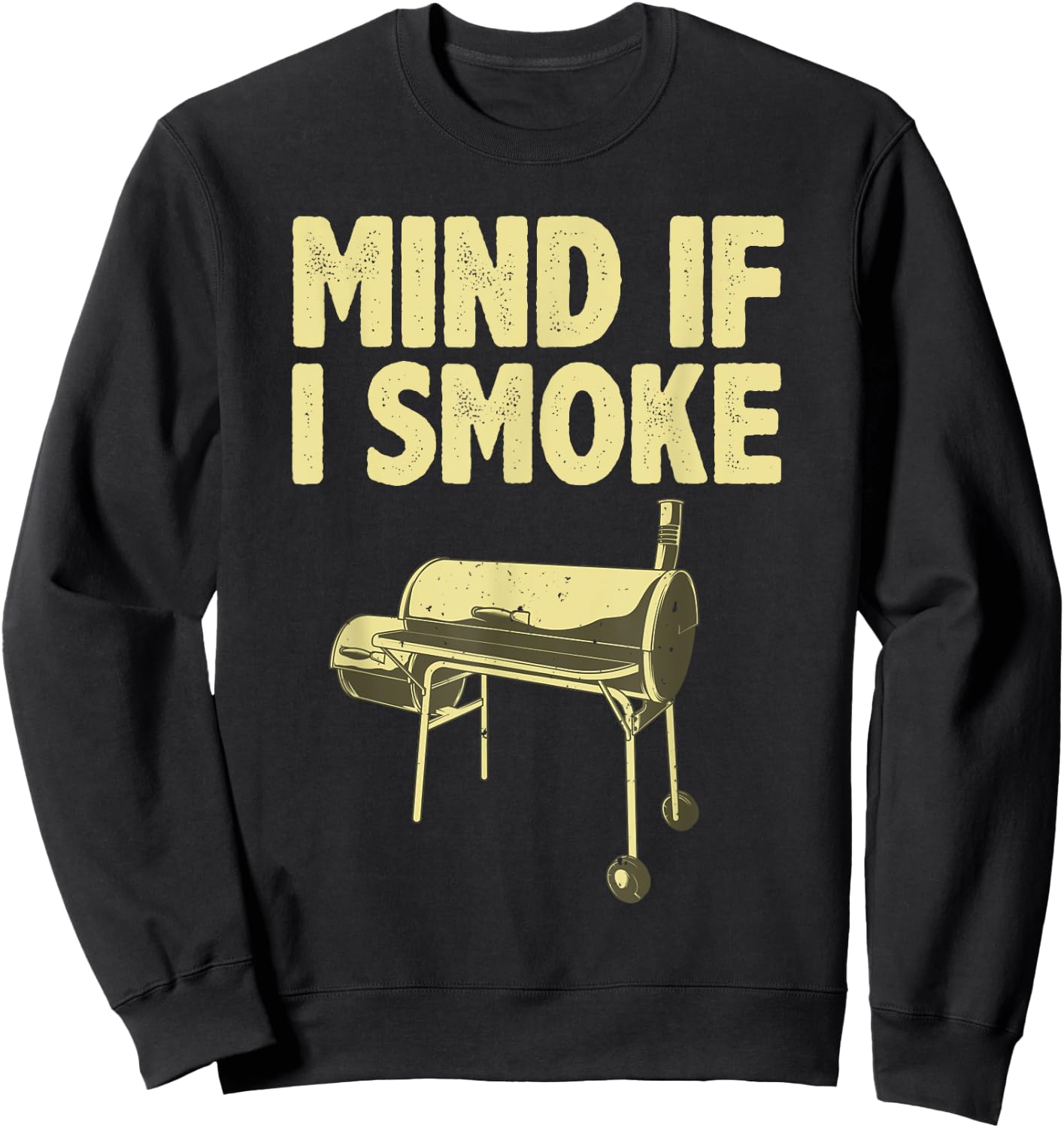 Funny BBQ Art Women Grilling Meat Smoking Barbecue Sweatshirt - Sweatshirt | Black