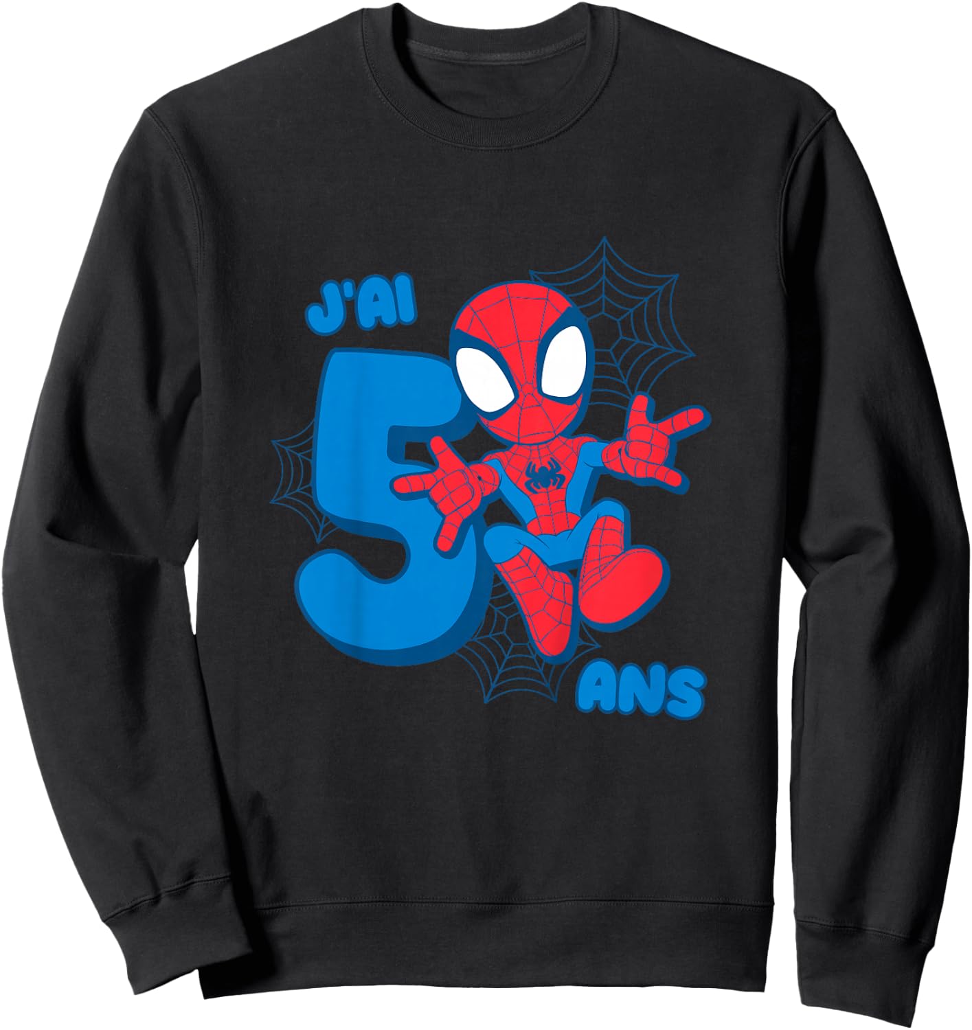 Children's Marvel Spider-Man Cute Spidey Birthday 5 Years Sweatshirt - Sweatshirt | Black