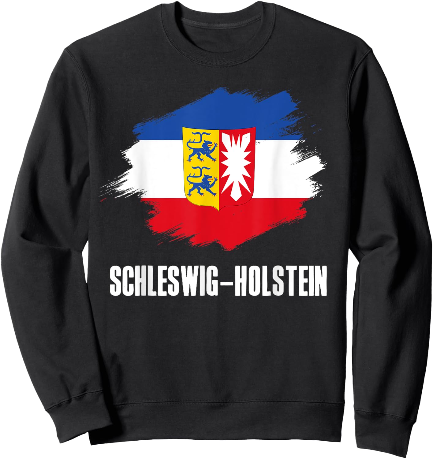 Schleswig-Holstein Flagge Bundesländerflagge Kiel Sweatshirt - Sweatshirt | Black