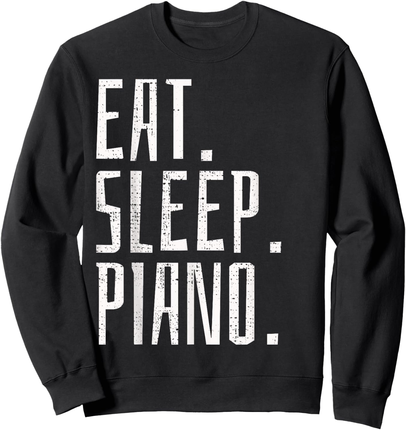 Piano Music Instrument Pianist Vintage Gift Sweatshirt - Sweatshirt | Black