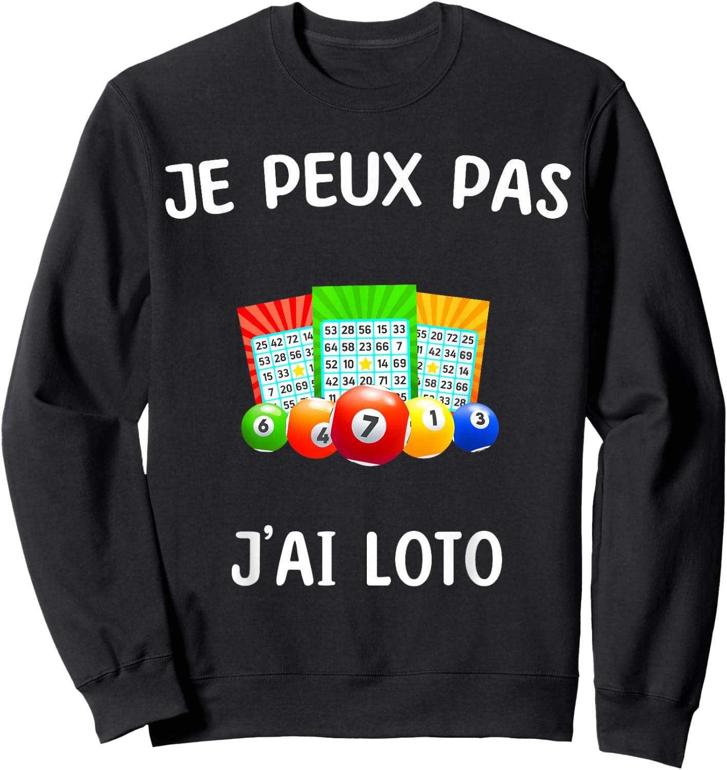I Can't Have Loto , Black, S Sweatshirt - Sweatshirt | Black