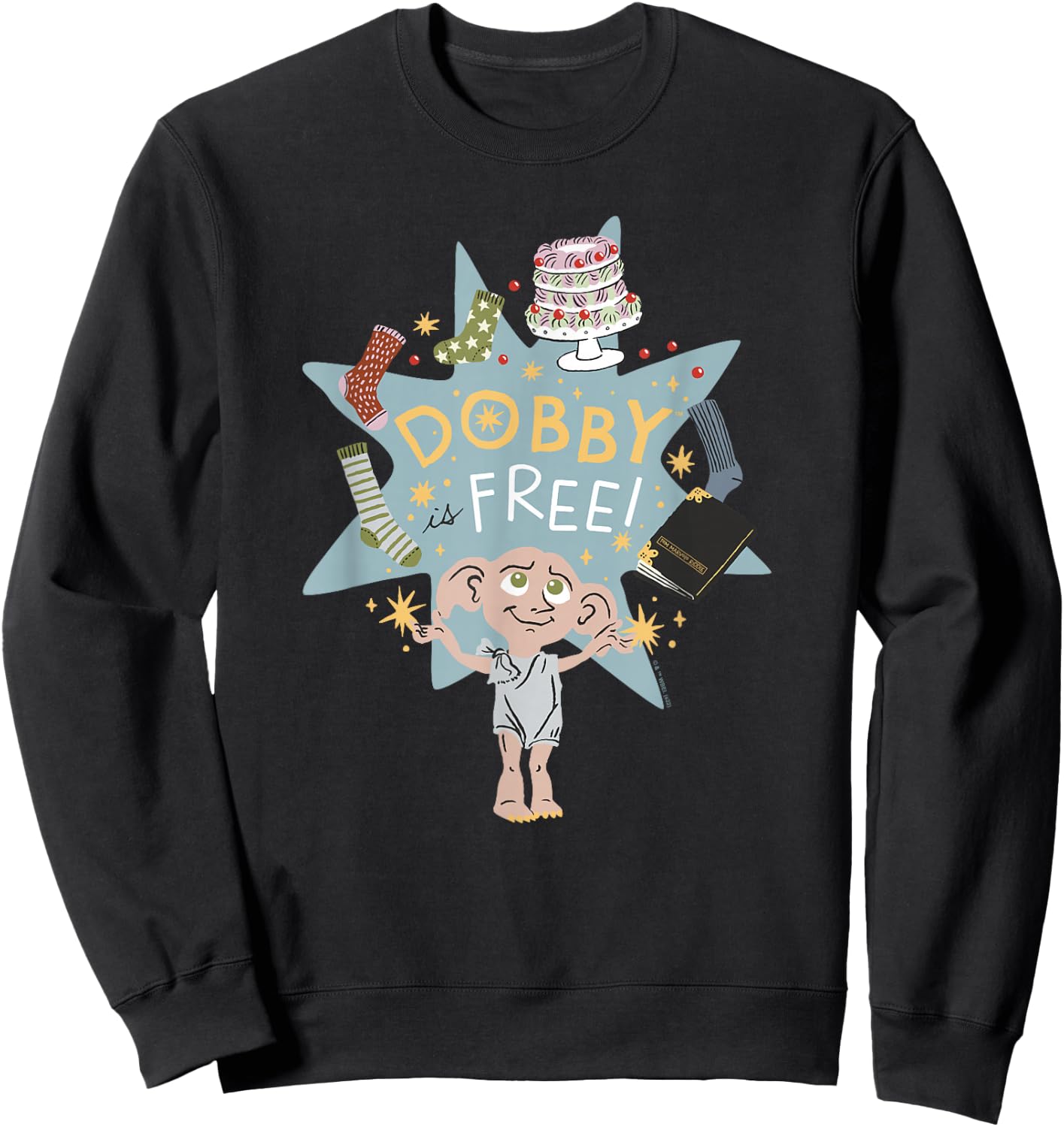 Harry Potter: Deathly Hallows 2 Dobby is Free Sketch Sweatshirt - Sweatshirt | Black