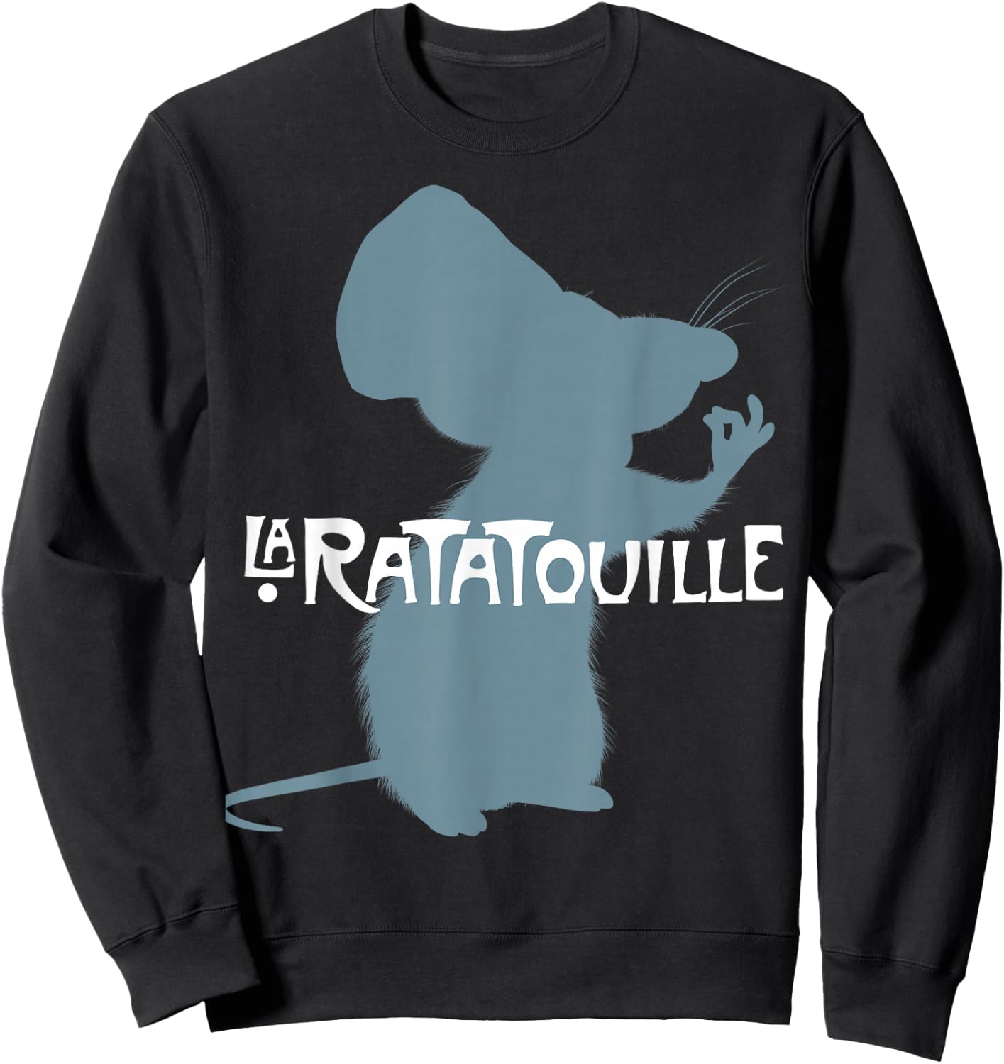 Disney Pixar Ratatouille Remy Chef's Kiss Silhouette Sweatshirt - Sweatshirt | Black
