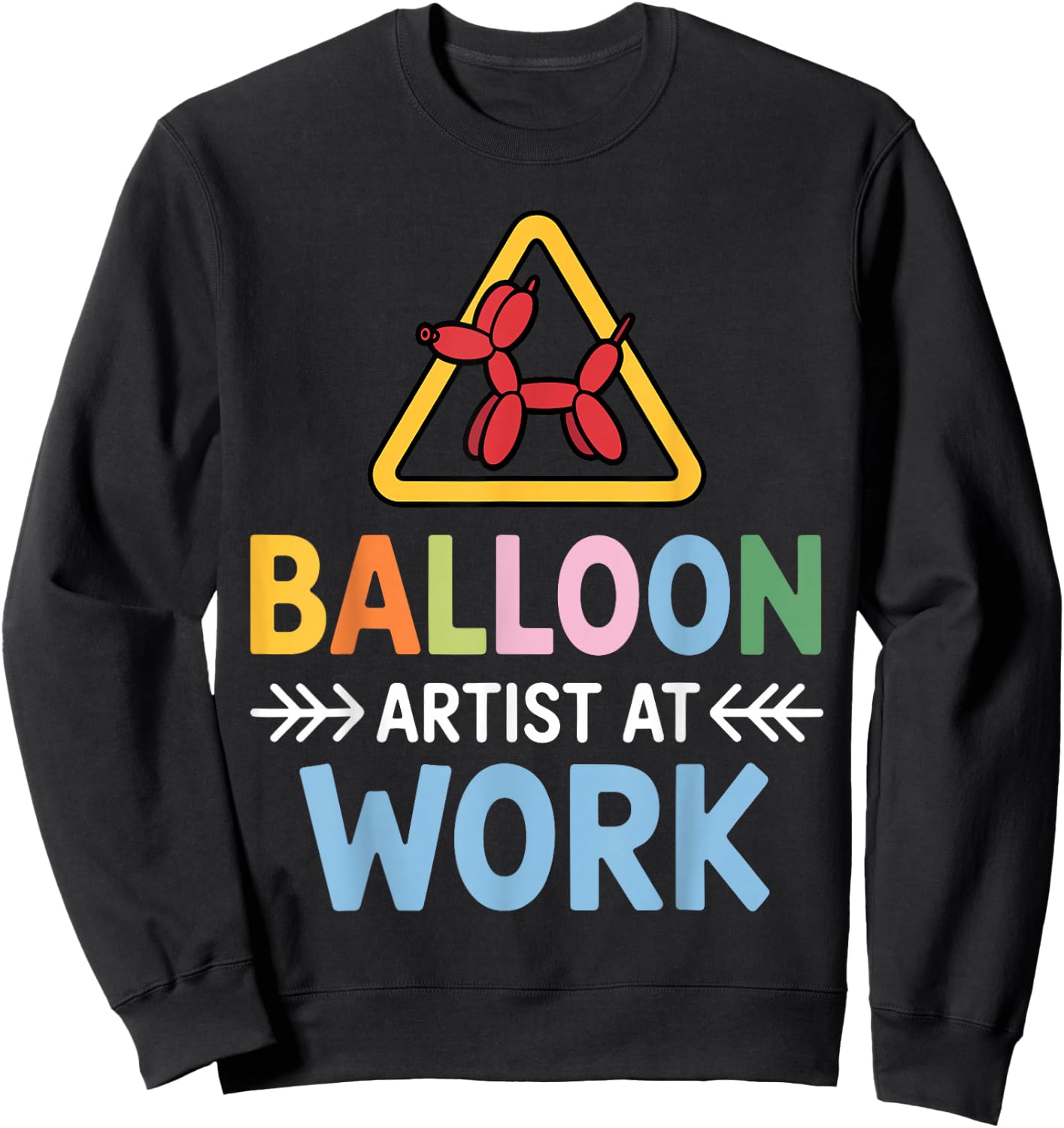 Cool Balloon Artist Art Women Kids Balloon Twisting Sweatshirt - Sweatshirt | Black