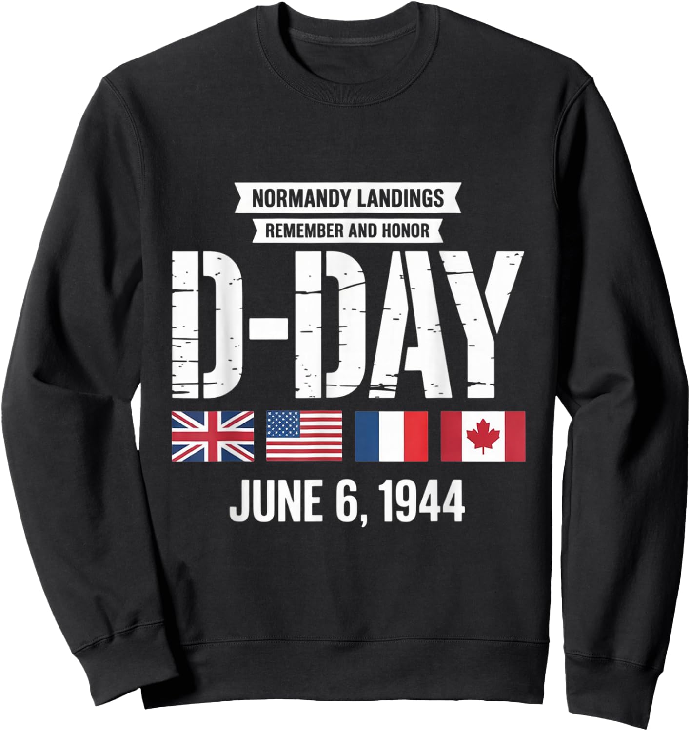 D-Day 82nd Anniversary Remembrance 1944-2026 Veteran Day Sweatshirt - Sweatshirt | Black