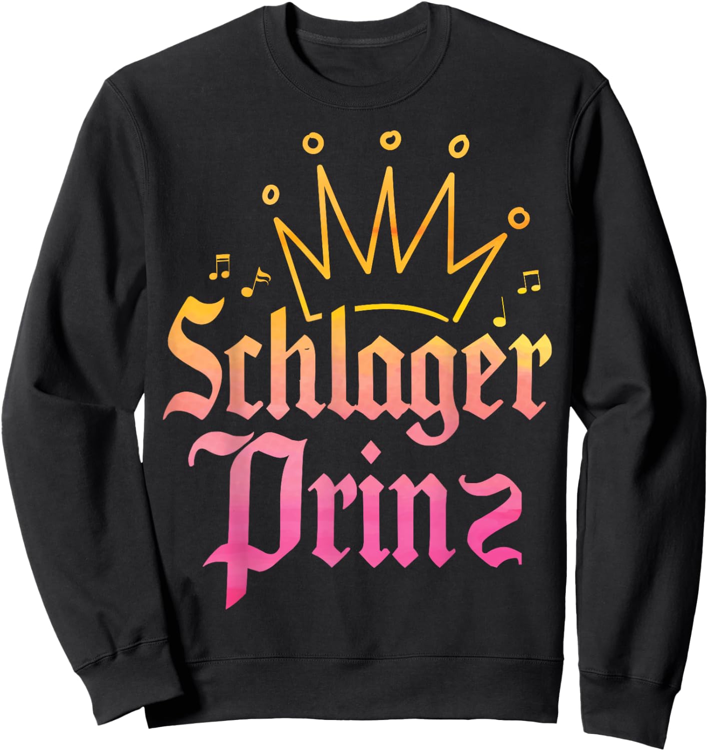 Schlagerprinz Schlageroutfit Partnerlook Schlagermusik Sweatshirt - Sweatshirt | Black