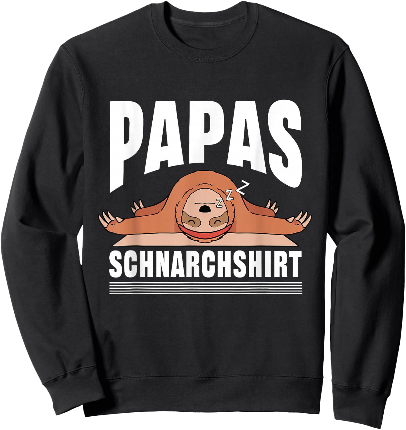 Papas Schnarchshirt | Schlafshirt Pyjama Schlafanzug Vater Sweatshirt - Sweatshirt | Black