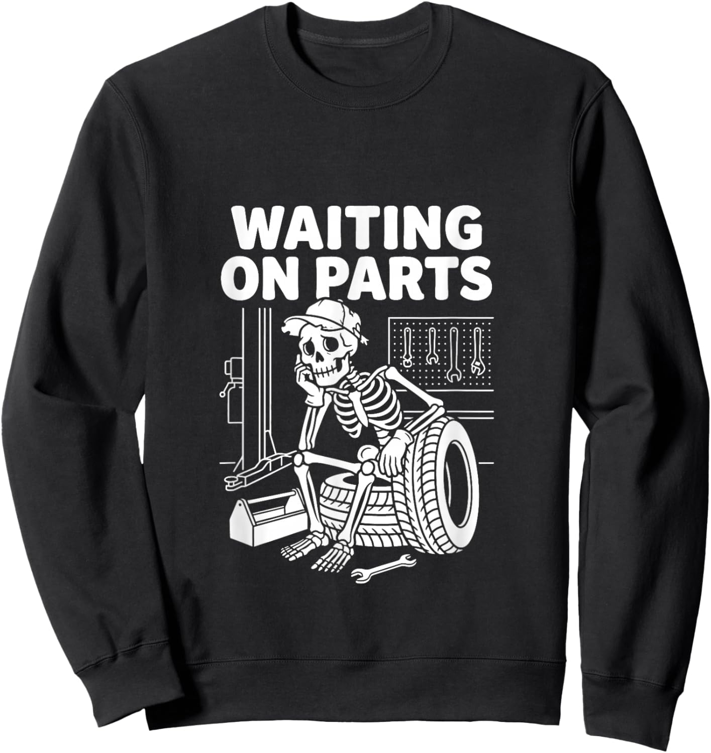 Waiting on Parts Sweatshirt - Sweatshirt | Black