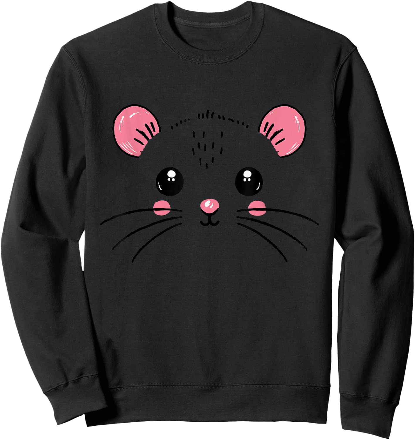 Mouse Face Costume Girl Boy Birthday Mouse Halloween Costume , gray Sweatshirt - Sweatshirt | Black