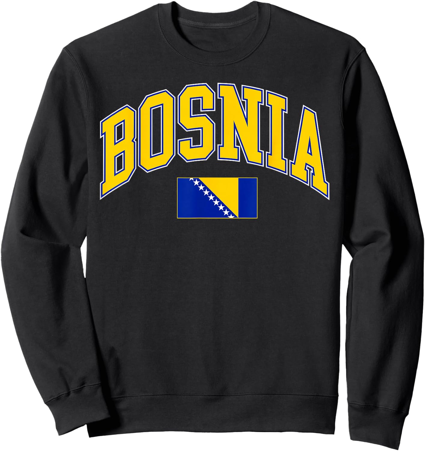 Proud Bosnia Herzegovina Cheer Country Favorite Spirit Game Sweatshirt - Sweatshirt | Black