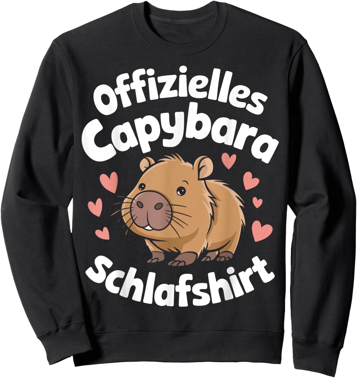 Capybara Official Capybara Sleep Shirt , black Sweatshirt - Sweatshirt | Black