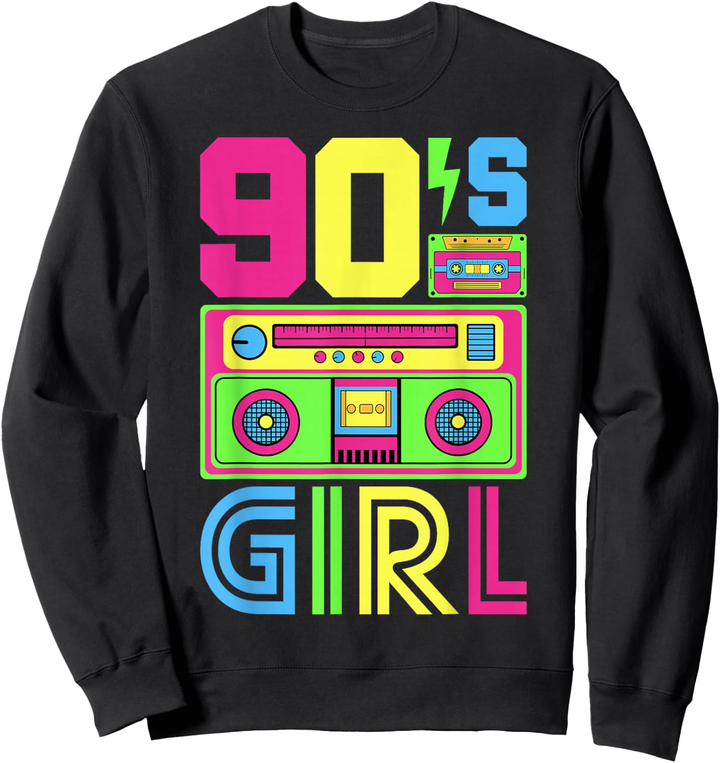 90s Girl 90s Outfit 90s Costume 90s Party 90s , black Sweatshirt - Sweatshirt | Black