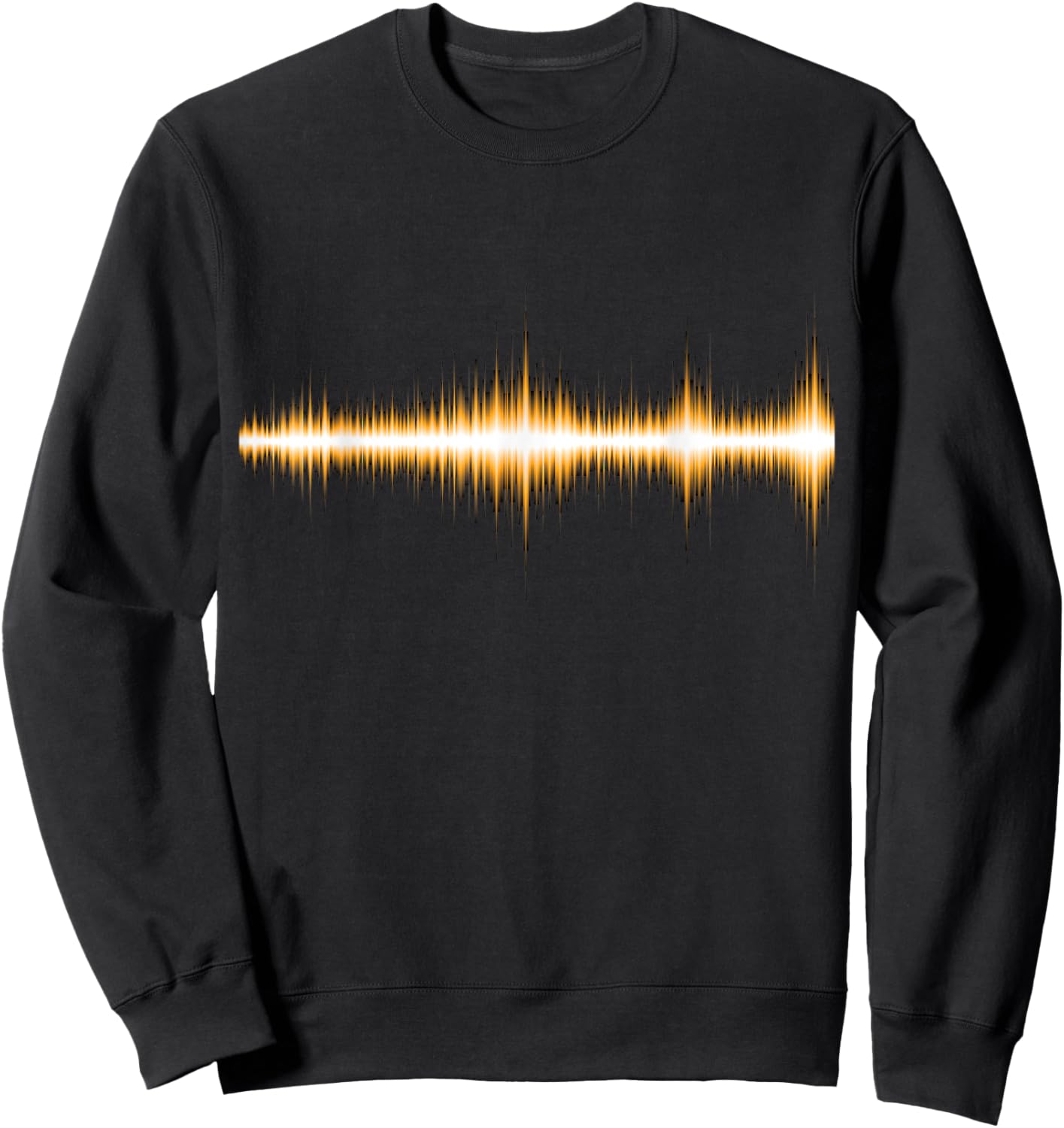 Orange Audio Waveform T Shirt - Audio Engineer Sweatshirt - Sweatshirt | Black
