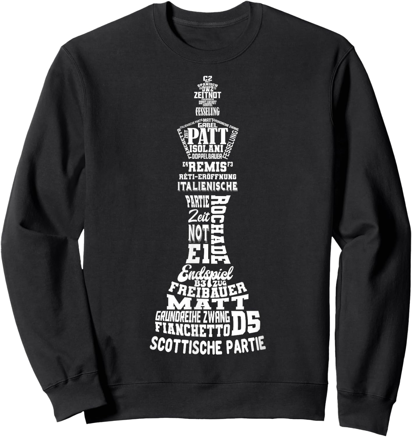 Chess King Chess Player Men's Children's Boys' , black Sweatshirt - Sweatshirt | Black