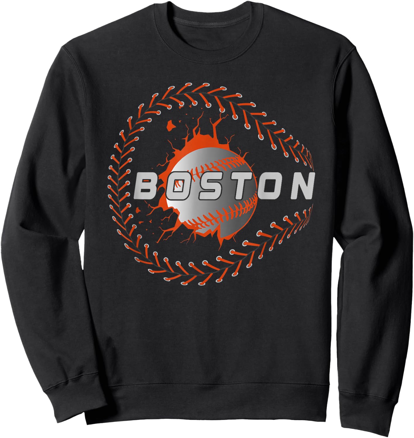 Vintage Boston Baseball & Men, Boston Baseball Sweatshirt - Sweatshirt | Black