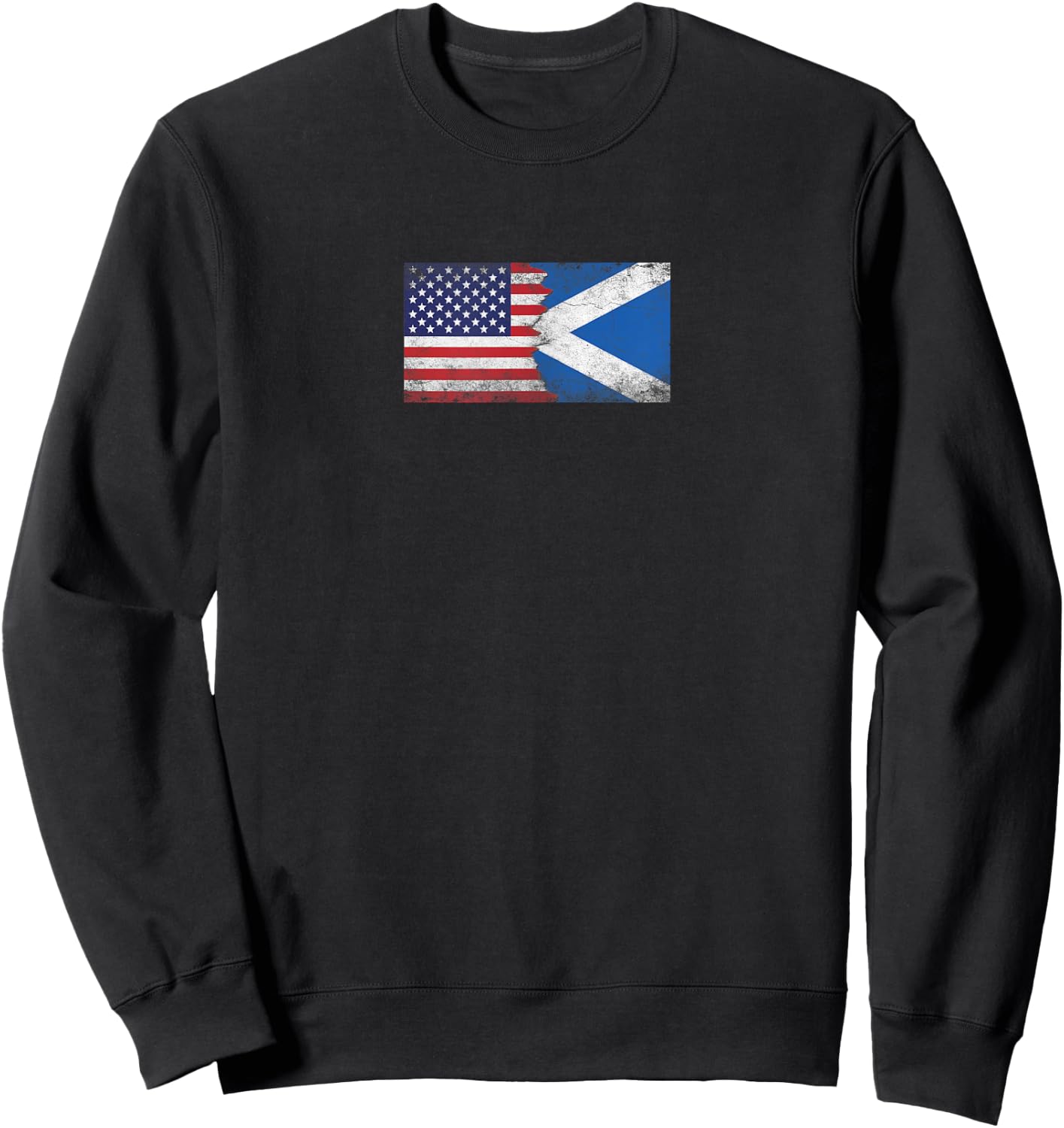 USA & Scotland Flags - United States of America Scot Sweatshirt - Sweatshirt | Black