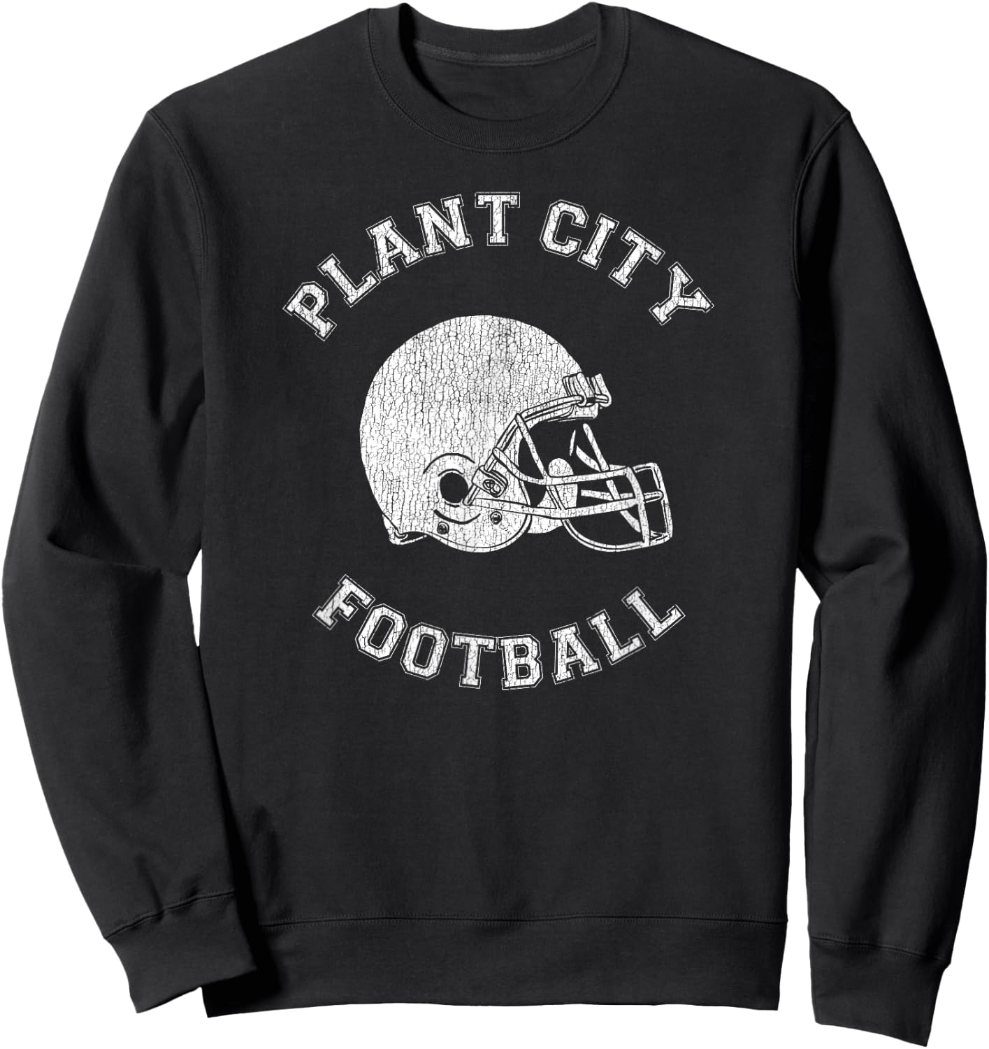 Plant City Football Distressed 1980's Retro P.E.Dept Style Sweatshirt - Sweatshirt | Black
