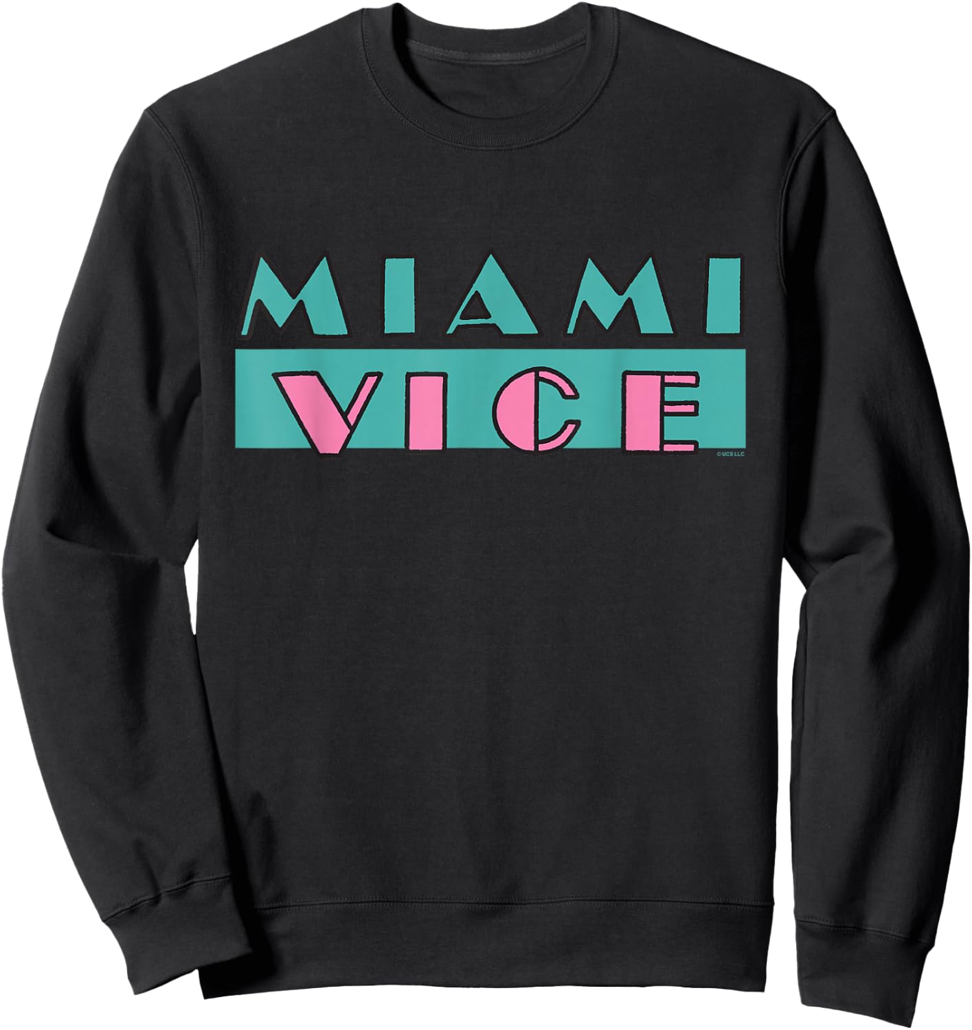 Miami Vice Neon Block Logo Sweatshirt - Sweatshirt | Black