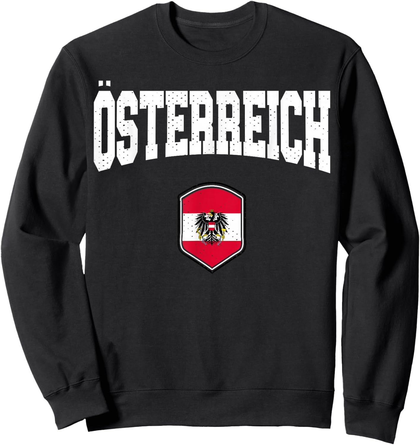 Austria Flag Shirt Proud Austrian Men Women Osterreich Red Sweatshirt - Sweatshirt | Black