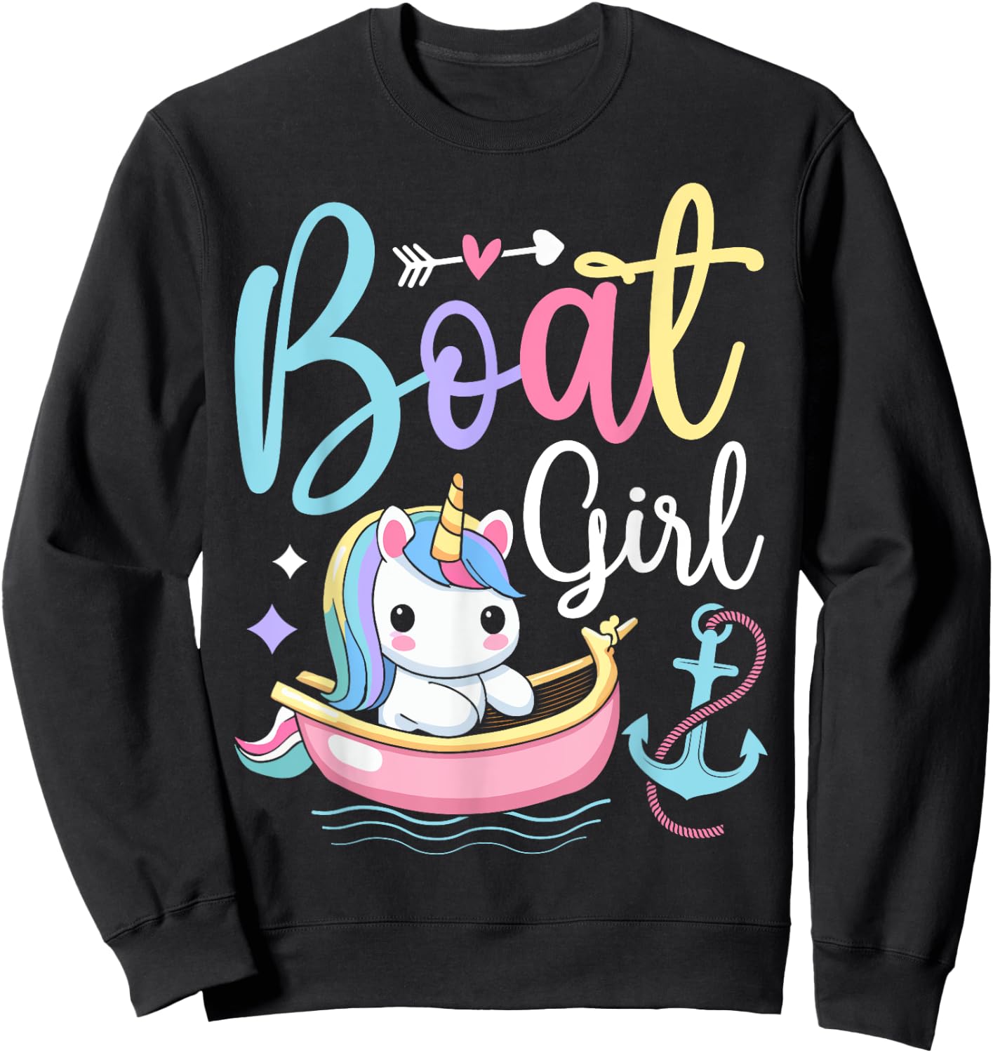 Boat Girl Boating Boat Captain Boater Sweatshirt - Sweatshirt | Black