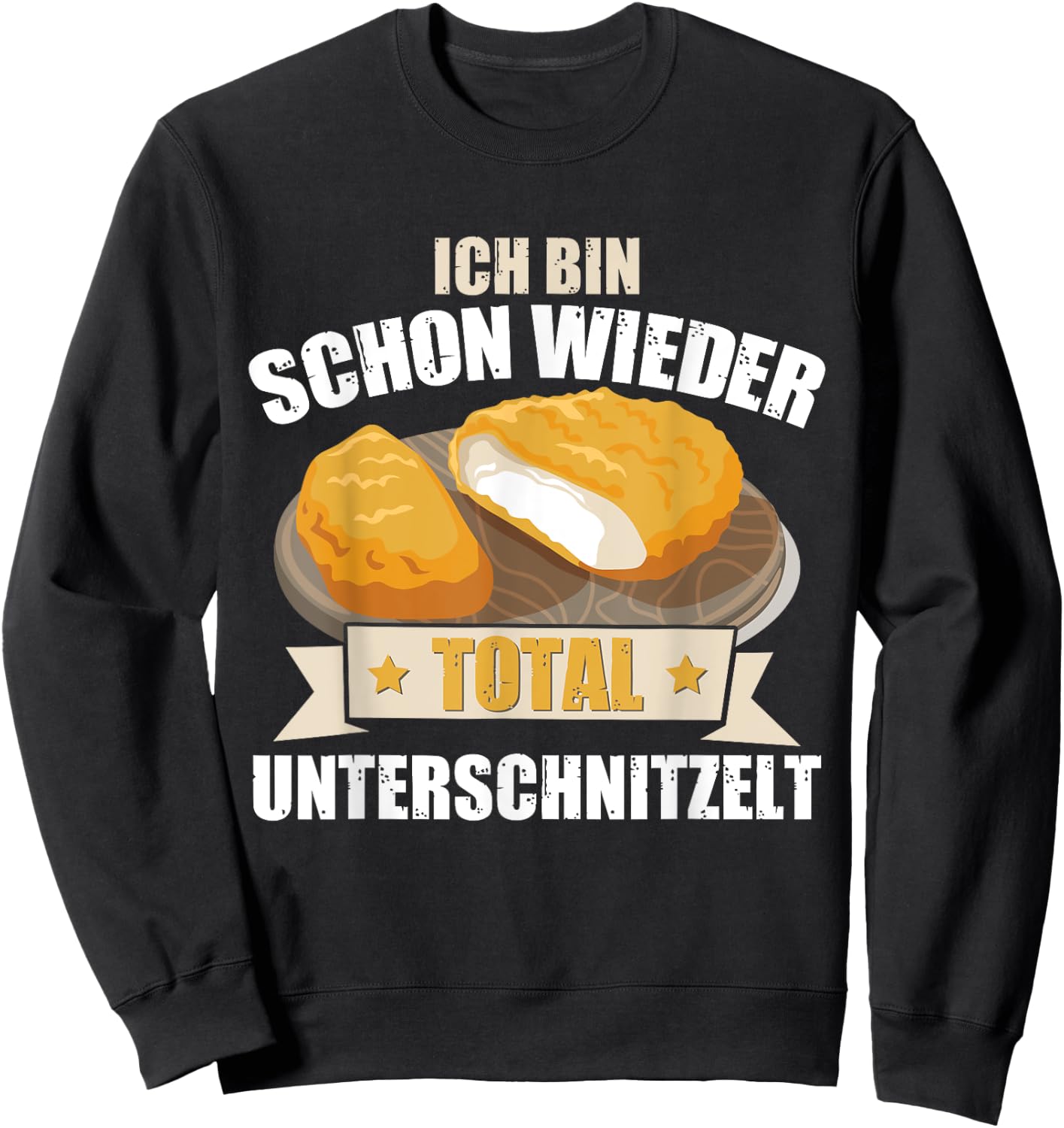 Lustiges Schnitzel Sweatshirt - Sweatshirt | Black