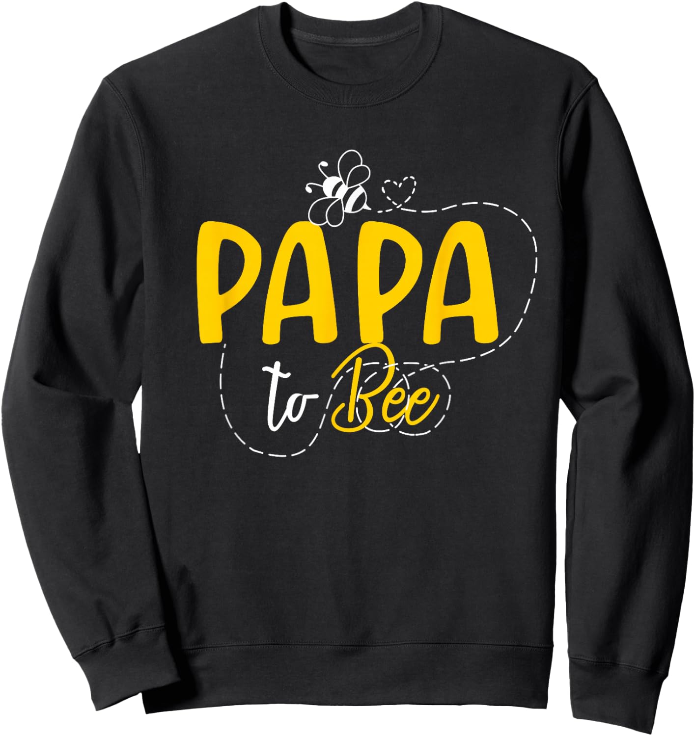 Papa To Bee Family Matching Pregnancy Announcement Sweatshirt - Sweatshirt | Black